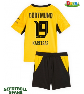 Borussia Dortmund Konstantinos Karetsas #19 Hemmaställ Barn 2026-27 Kortärmad (+ Korta byxor)